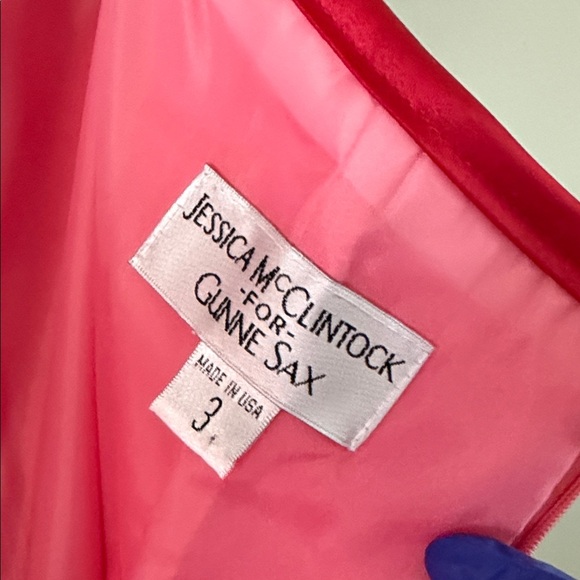 Jessica McClintock for Gunne Sax Strapless Dress Polka Dot Peek-a-Boo Tulle NWT - Picture 4 of 14